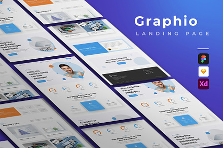 Graphio - Portfolio Landing Page, a Landing Page Template by Pixy Digital Canvas