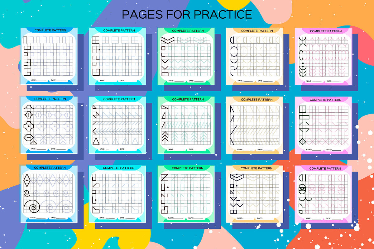 Tracing Lines & Shapes, Worksheets., an Education Illustration by Masherdraws (Photo 2 of 4)