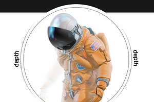 PSD Mockup 3D NASA Astronaut 19