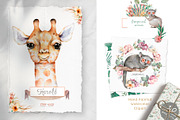 Cute Giraffes Watercolor Tropic, an Animal Illustration by Ann Art Houze (Thumbnail 8 of 11)