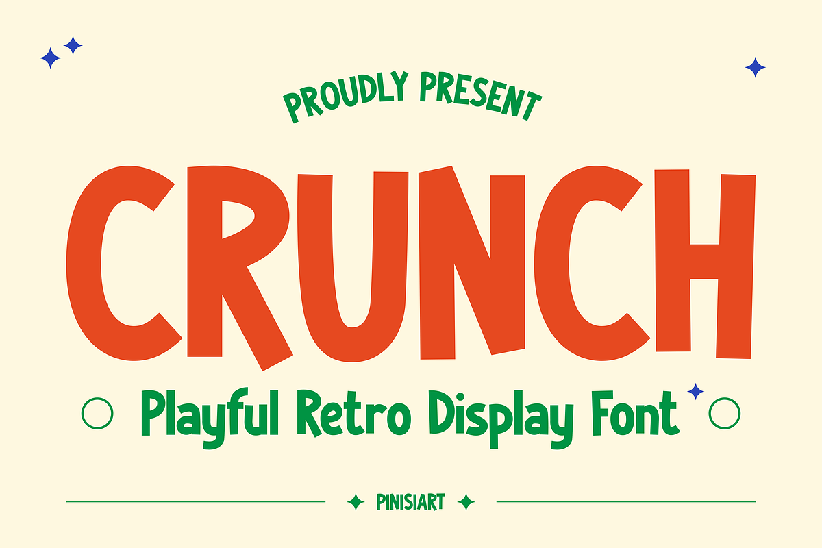 CRUNCH, a Sans Serif Font by Pinisi ART (Photo 1 of 10)