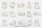 15 Bundle Watercolor Big Cat White, an Animal Illustration by Morspective (Thumbnail 8 of 8)