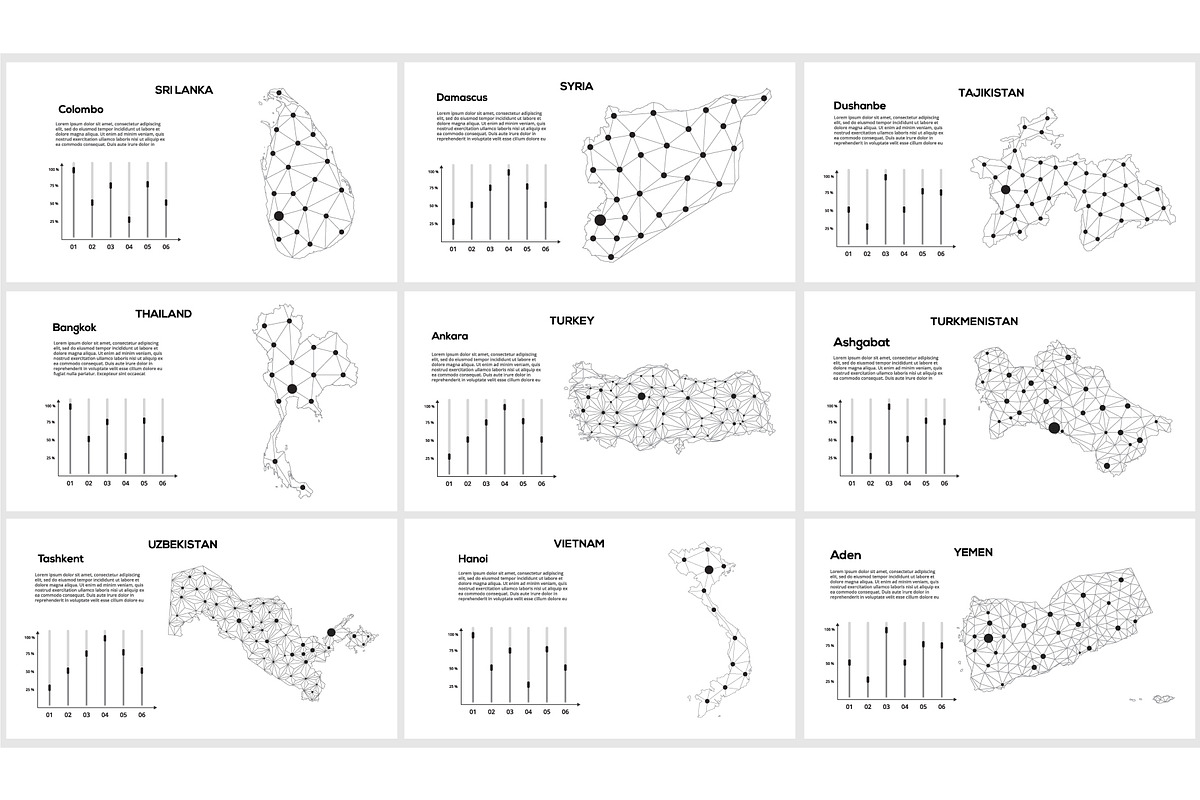 Maps line Presentation Template, a Presentation Template by Infographics project (Photo 10 of 21)