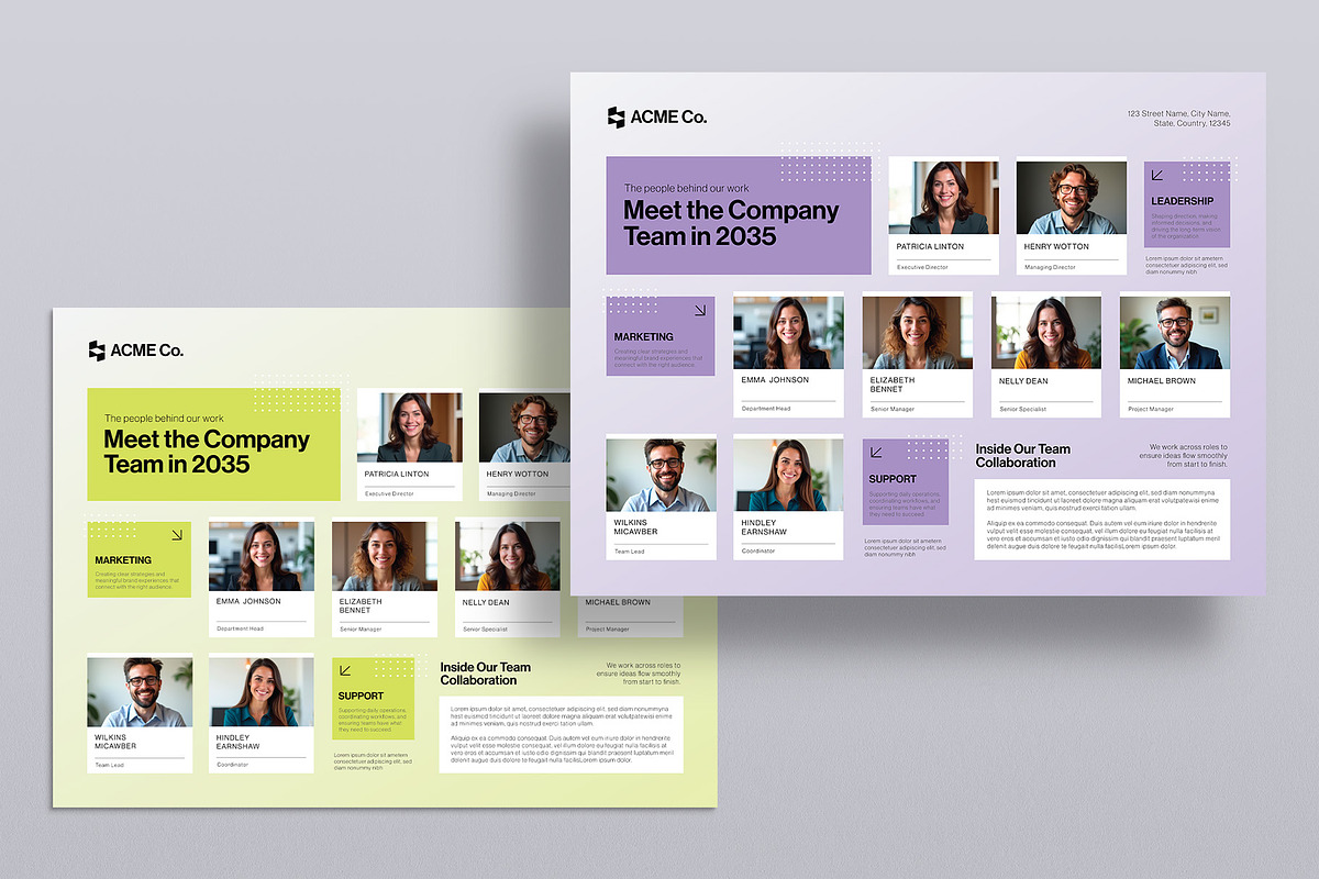 Meet The Team Poster Template, a Poster Template by BrandPacks (Photo 3 of 5)