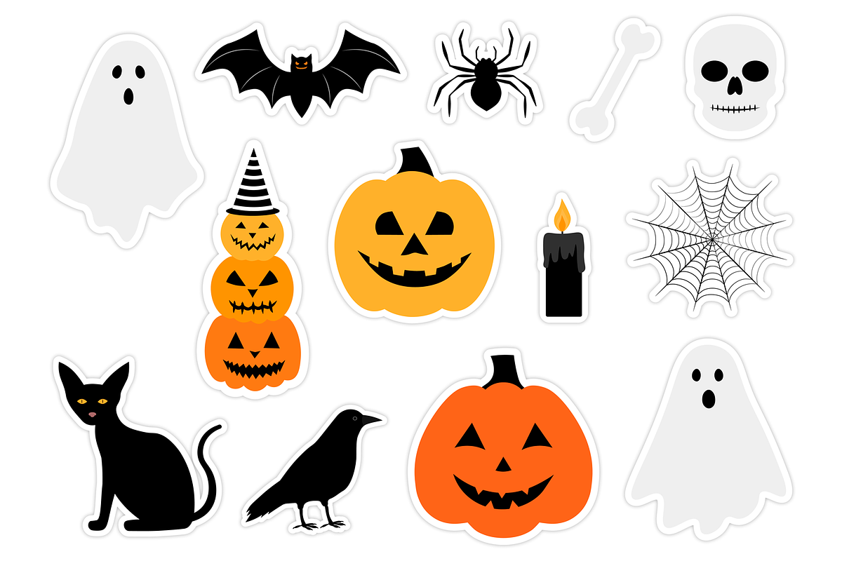 Halloween stickers PNG template, an Animal Illustration by IrinaShishkova (Photo 2 of 4)