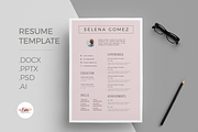 Purple Elegant Resume, a Resume Template by Emaholic Template (Thumbnail 1 of 5)