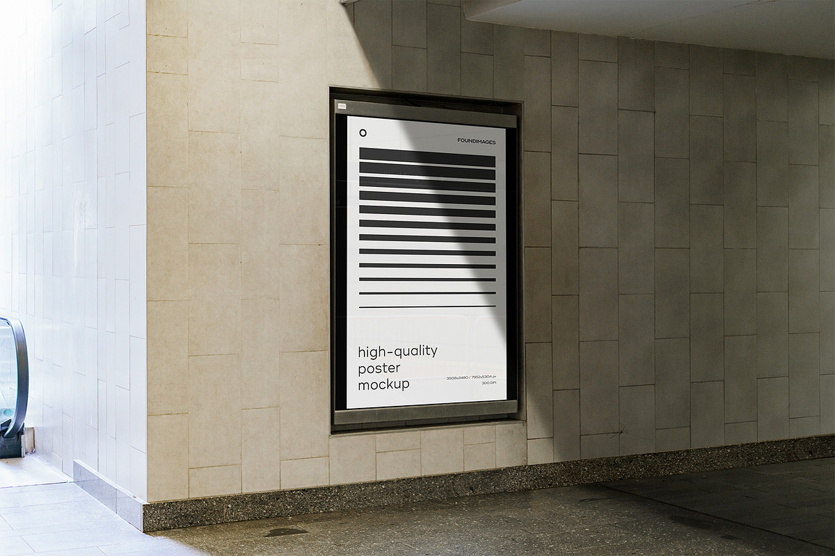Subway Poster Mockup Bundle Metro, an Advertising Mockup by FoundImages (Photo 36 of 61)