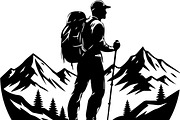 Hiking Silhouette Bundle, an Illustration by balal (Thumbnail 6 of 20)