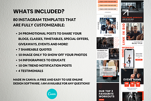 Fitness Canva Instagram Template