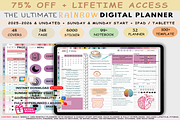 Vibrant Rainbow Digital Planner 2025, a Templates & Theme by Plamarplanners (Thumbnail 1 of 11)