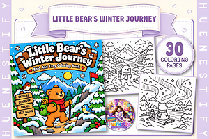Cozy Bear Winter Journey Coloring