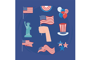 4th of july USA independence, an Illustration by studiogstock