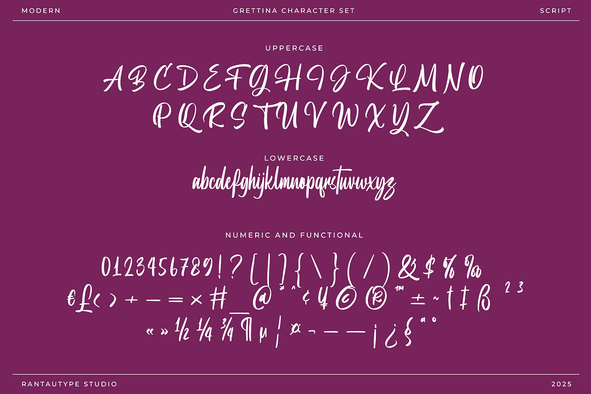 Grettina Modern Handwritten Font, a Handwritten Font by RantautypeStudio (Photo 13 of 14)