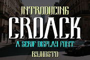 Croack Serif Display Font, a Serif Font by IHDSTD (Thumbnail 1 of 5)