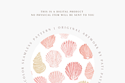 Seamless Seashell Watercolor Pattern, a Pattern Graphic by Pati Charm Studio (Thumbnail 4 of 8)