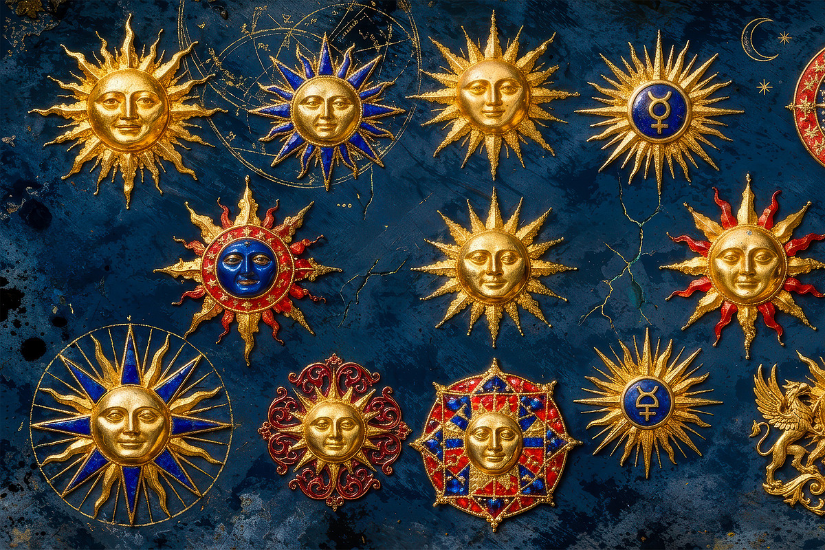 Golden Celestial Sun Clipart, a Decorative Illustration by StockVerse Creative (Photo 3 of 4)