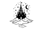 Fantasy Castle Cloud Moon Bundle, an Object Illustration by Gaye Art (Thumbnail 19 of 30)