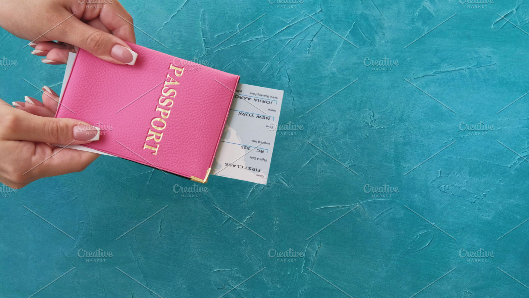 Passport control travel documents hands id ticket, a Person Photo by Photo Drive Studio
