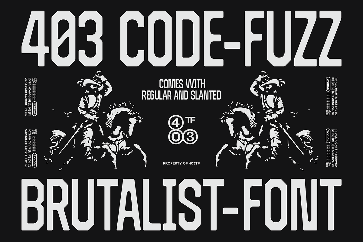 403 Code Fuzz, a Sans Serif Font by 403 Type Foundry (Photo 1 of 18)
