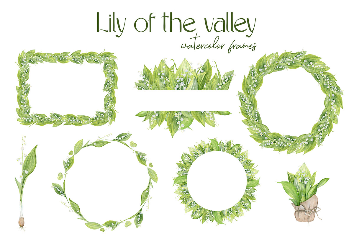 Lily Of The Valley Watercolor Flower, a Seasonal Illustration by NataliArkushArt (Photo 9 of 14)