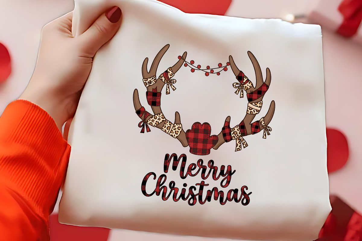 Plaid Leopard Antler Christmas PNG, a Seasonal Illustration by CrexoraLab (Photo 2 of 4)