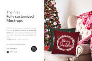 Christmas Pillow Cover Mock-ups Set, a Household Mockup by Apparel_Mockups (Thumbnail 2 of 3)