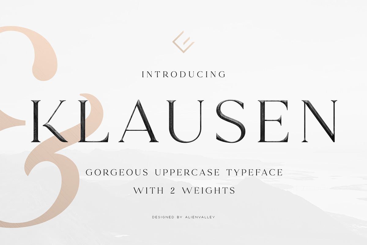 Klausen - Stylish All Caps Serif, a Serif Font by AlienValley (Photo 1 of 9)