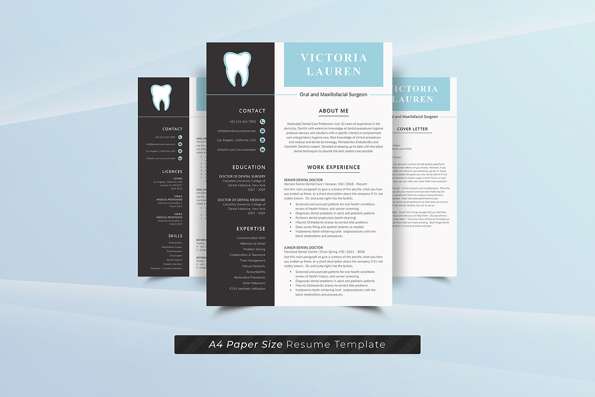 Dental Resume, a Resume Template by DesignDevisers (Photo 5 of 10)