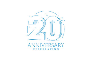Anniversary 20. 3d number twenty