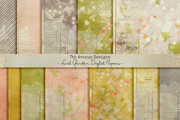 Secret Garden Digital Papers