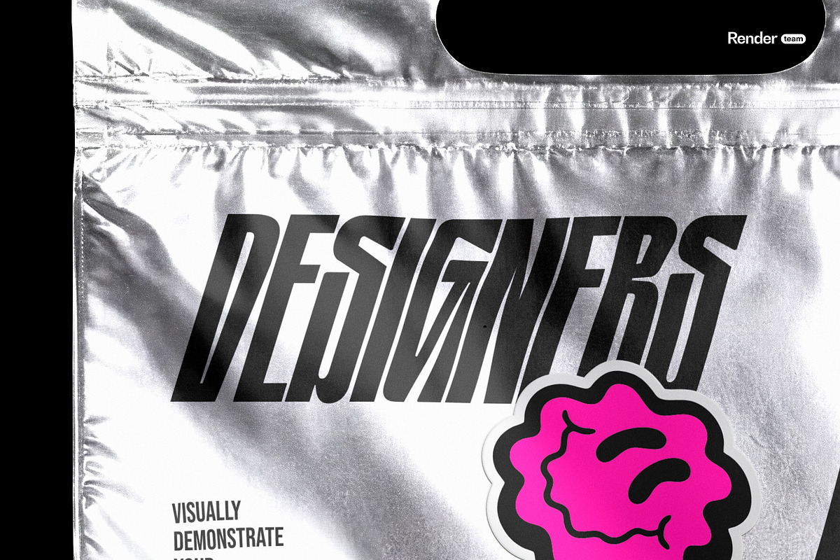 Metallic Foil Bag Mockup Set, a Packaging Mockup by Renderteam (Photo 16 of 22)