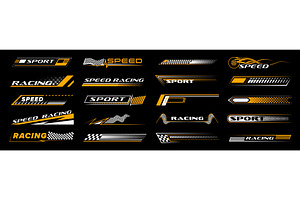 Yellow Racing Sport Car Stickers