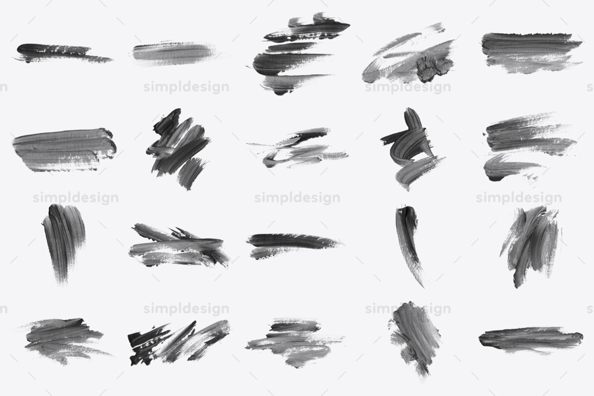 Stamp Acrylic Strokes Photoshop Brus, a Brush Add-On by SimplDesign (Photo 2 of 7)