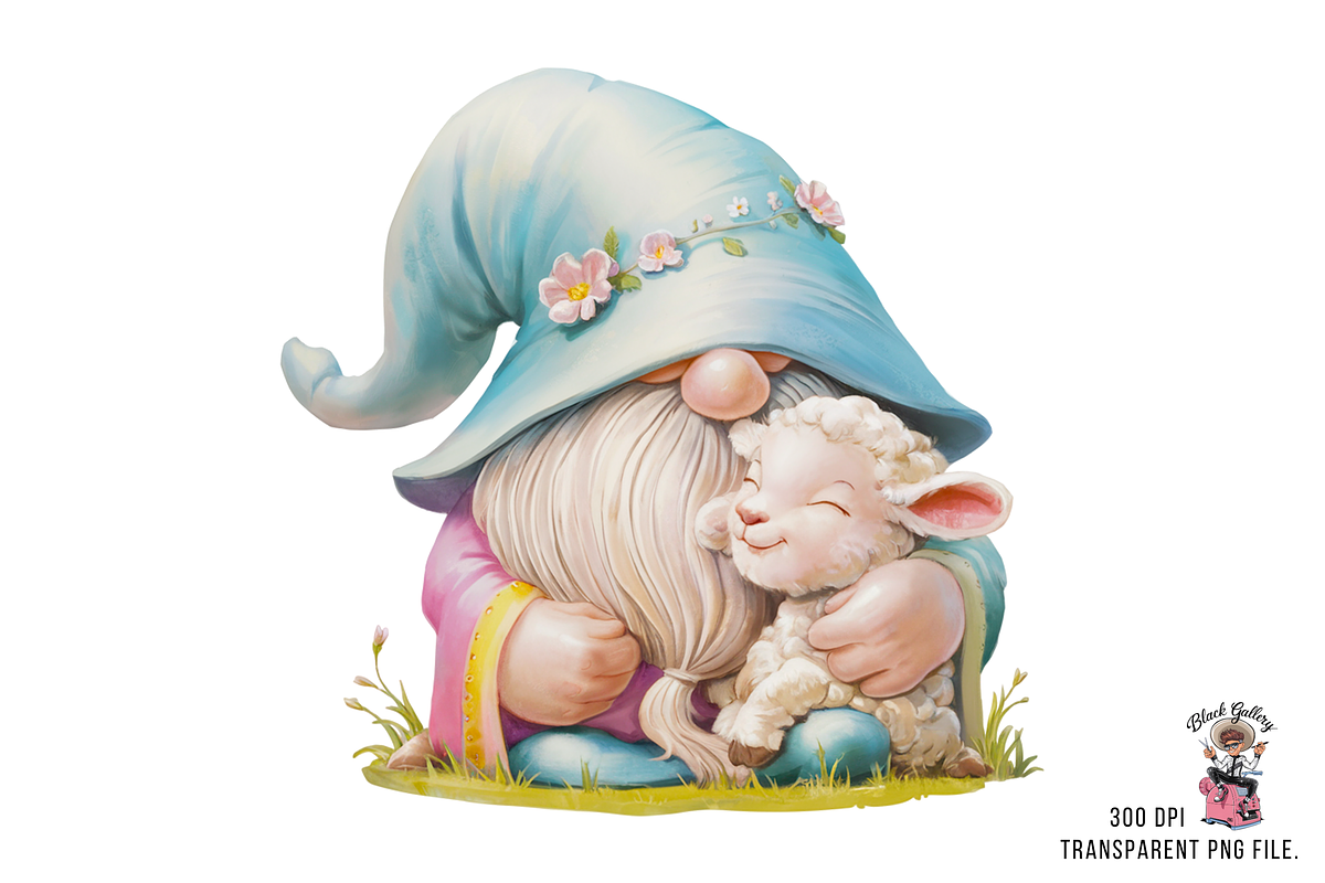 Easter Gnome Clipart PNG Bundle, an Illustration by Clipart Bloom (Photo 6 of 18)