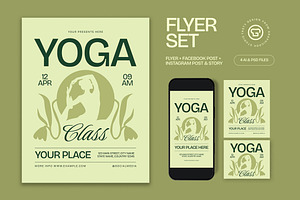 Yoga Class Flyer, a Flyer Template by graphicook