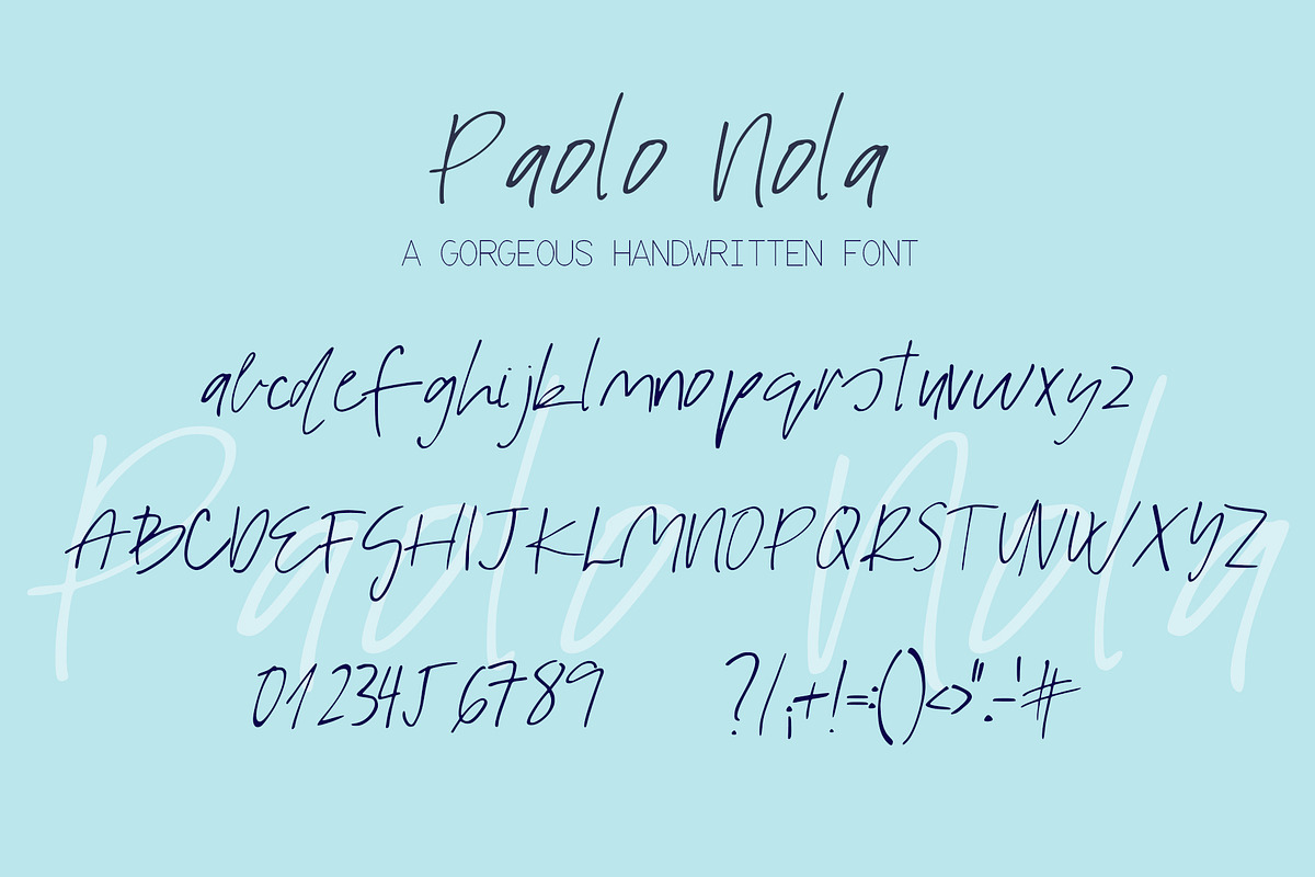 Paolo Nola Font preview 8