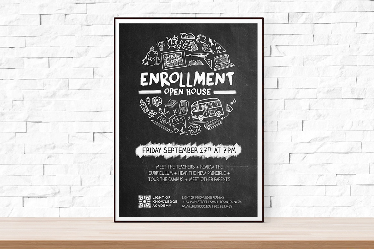 School Open House Flyer, a Flyer Template by The Flyer Press