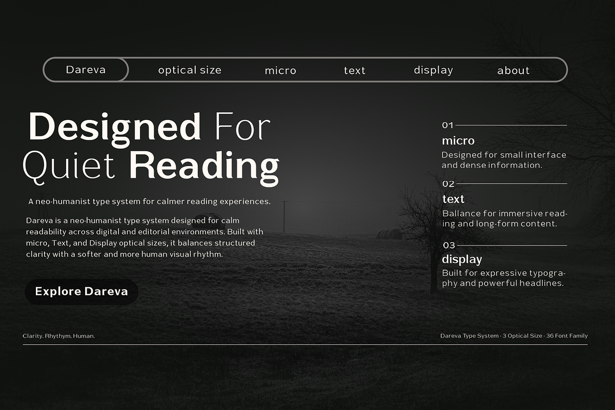 Dareva | Neo-Humanist Typeface, a Sans Serif Font by By Kineks (Photo 11 of 12)