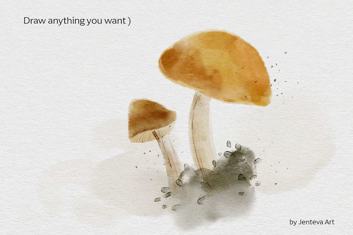 Realistic watercolor brushes - PS, a Brush Add-On by Jenteva Art (Photo 6 of 11)