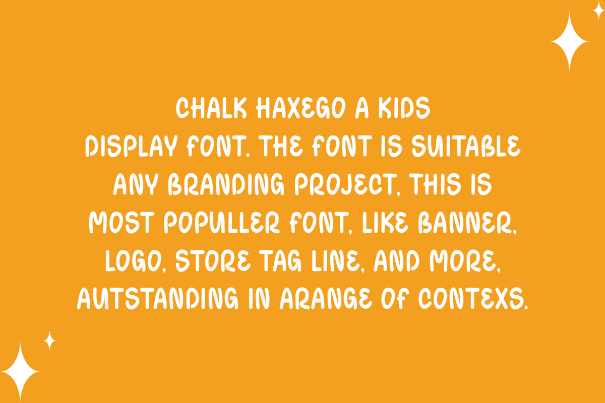 Chalk Haxego - Kids Font, a Sans Serif Font by Iqsiart Studio (Photo 4 of 6)