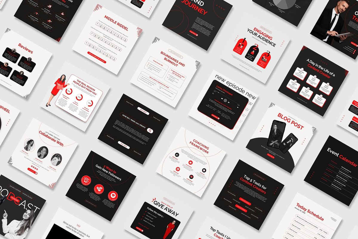 Instagram Templates for Entrepreneur, a Social Media Template by TheBrightGrap (Photo 3 of 18)