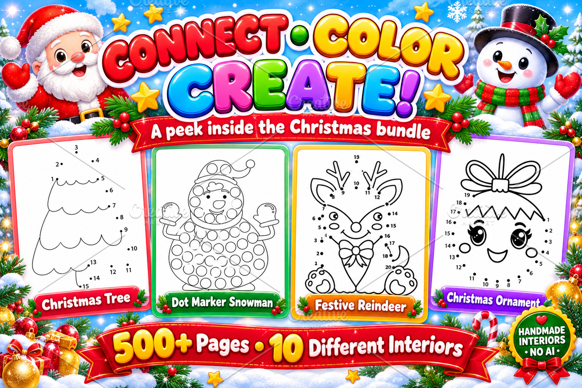 Christmas Dot to Dot Activity Book, a Seasonal Illustration by Ink Gallery (Photo 3 of 4)