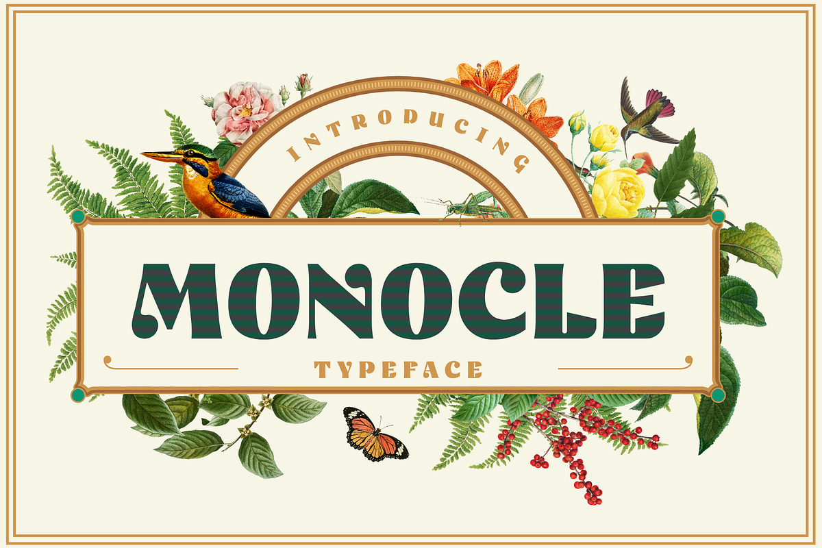 Monocle - Vintage Typeface, a Sans Serif Font by HipFonts (Photo 2 of 9)