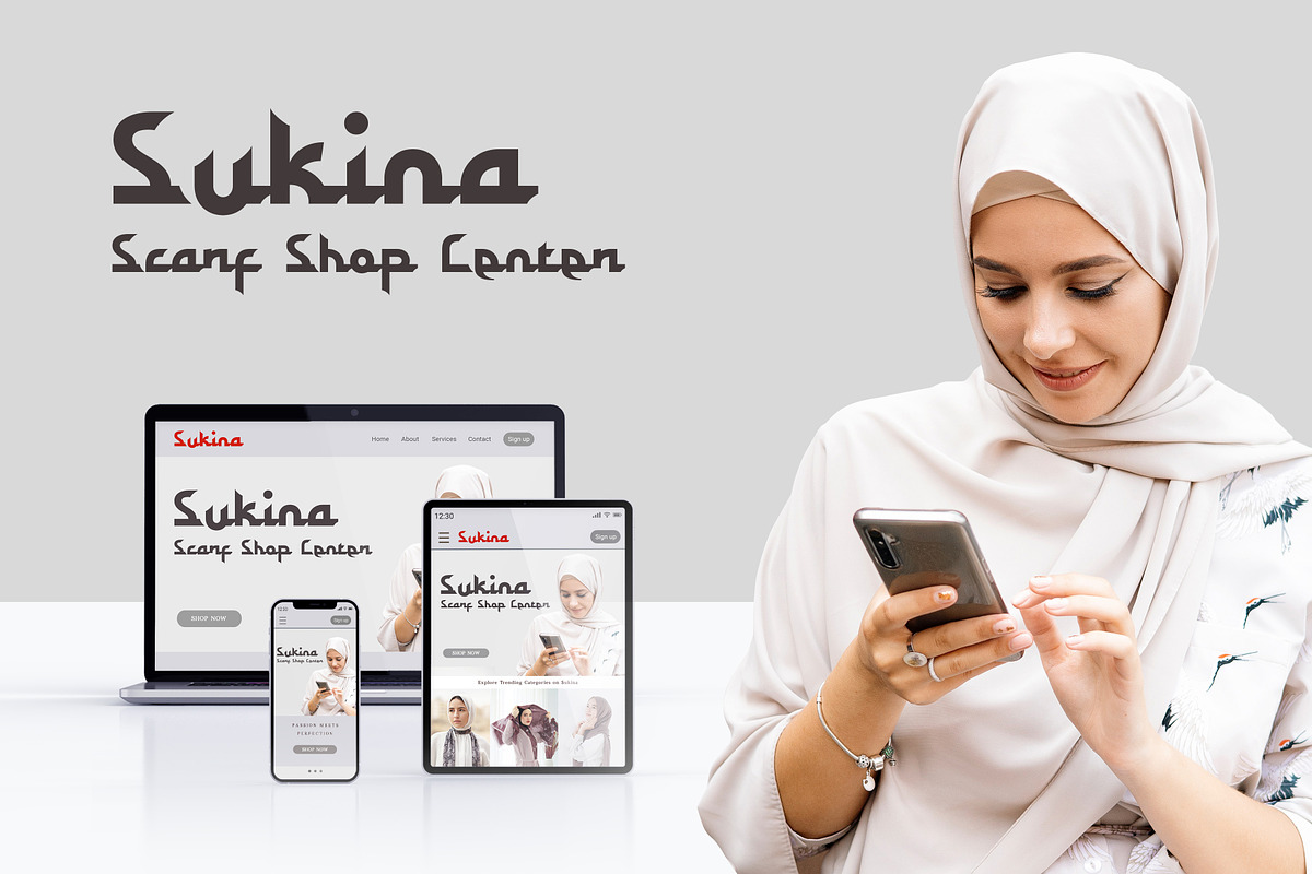 Kofin - Arabic Style Display Font, a Font by Attractype (Photo 5 of 12)