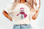 Crochet Faux Yarn Christmas Snowman, an Illustration by Watercolor design (Thumbnail 2 of 3)