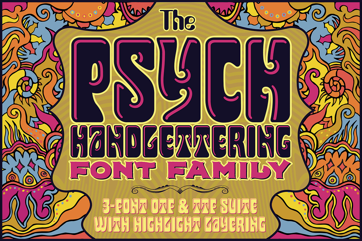Psychedelic Font Super Bundle