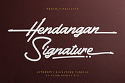Hendangan Signature Font, a Script Font by Kotak Kuning Studio (Thumbnail 1 of 10)