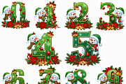 Christmas Snowman Alphabet PNG, an Illustration by Craft Nest (Thumbnail 5 of 6)