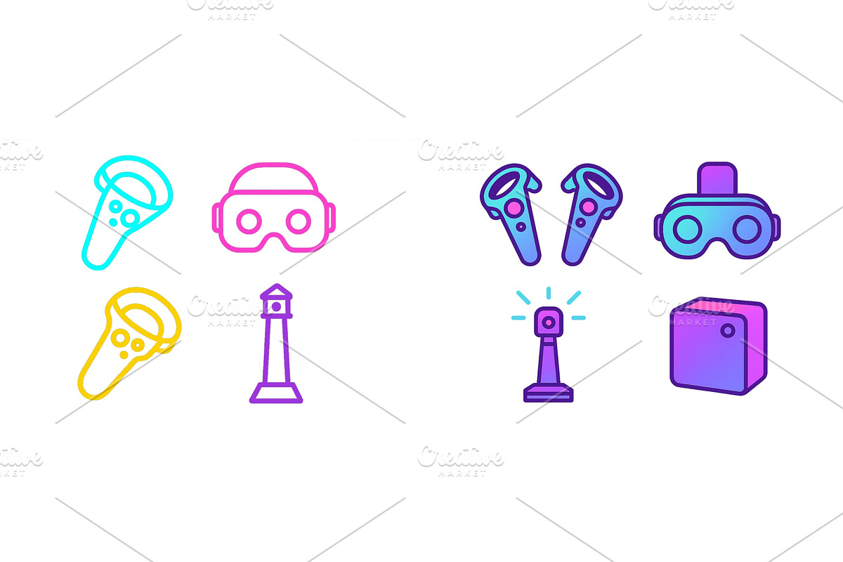 Colorful virtual reality equipment, a Technology Illustration by ZinetroN