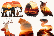 Desert Animals Landscape Clipart, an Animal Illustration by Design Scotch (Thumbnail 4 of 8)
